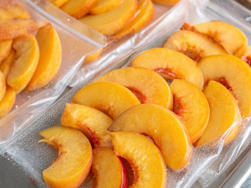 Dilimlənmiş dondurulmuş şaftalı